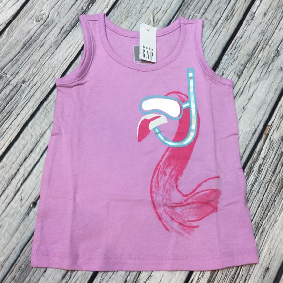 Gap Girls 2T 3T 4T Flamingo Shirt & Shorts Outfit - Picture 2 of 5